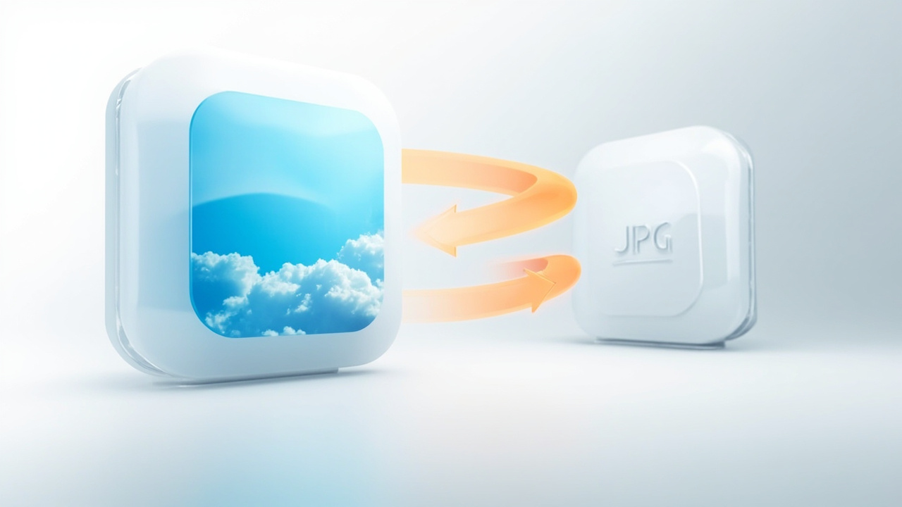 A smartphone photo being converted to JPG in the browser